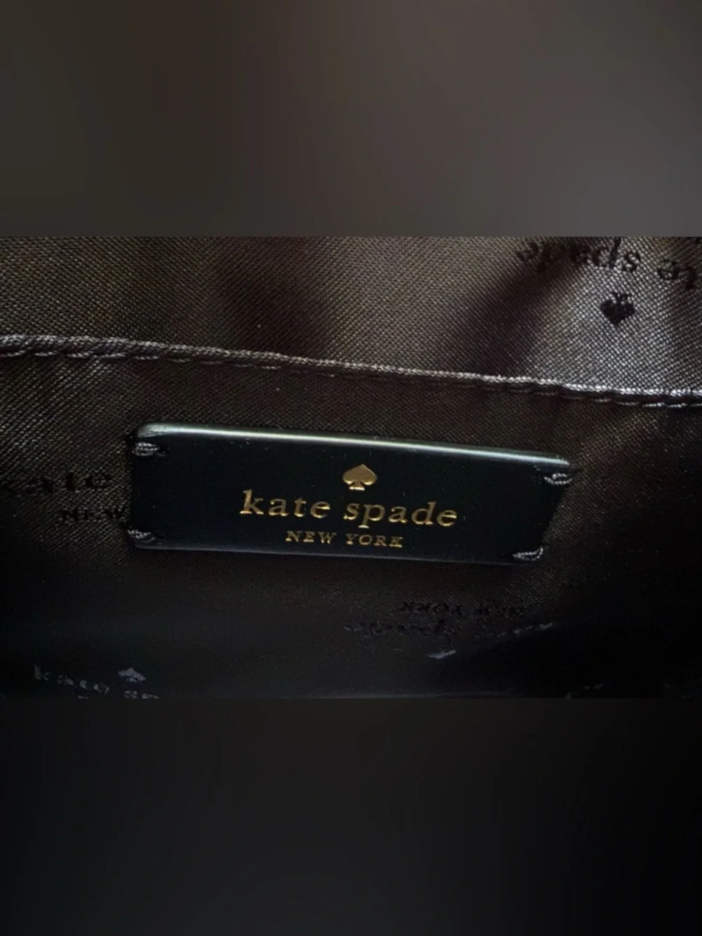 NWT Kate Spade Mini Ellie Tote Black Leather with Tan Straw Canvas
